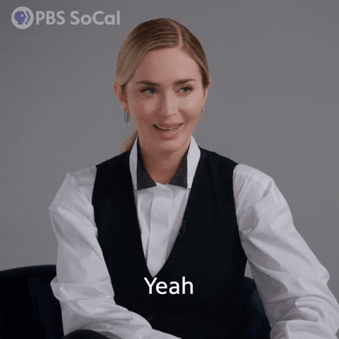 Emily Blunt Agree GIF by PBS SoCal