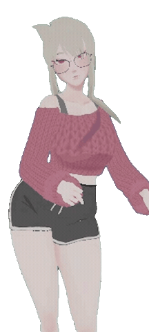 Anime Girl Mmd Sticker
