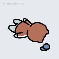 Tired Face Down GIF by WonderPals