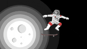 Space Skateboarding GIF