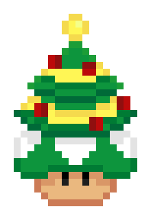 Super Mario Christmas Sticker