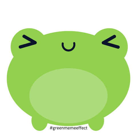 GreenMemeEffect happy green laughing frog GIF