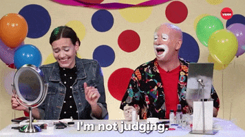 Clown Not Judging GIF by BuzzFeed