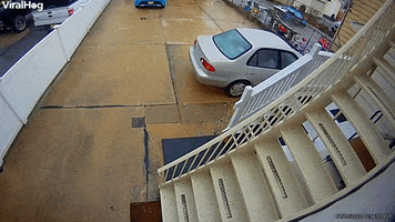Man Slips And Falls Backwards On Front Steps GIF by ViralHog