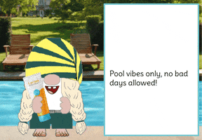 Pool Party Gnome GIF