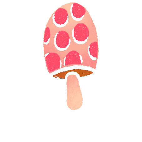 Pink Mushroom Sticker by Emilia Desert