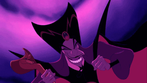 Image result for disney villains laughing gif