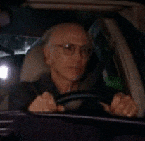 curb your enthusiasm middle finger GIF