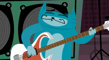Cats Guitar GIF by Kitty Is Not A Cat