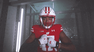 Football Superman GIF by Wisconsin Badgers