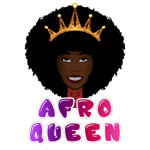 Queen Afro Sticker by RS