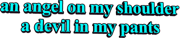my shoulder a devil in Sticker by AnimatedText