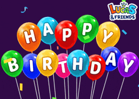 Happy Birthday Bday GIF by Lucas and Friends by RV AppStudios