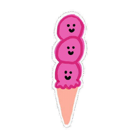 Ice Cream Cone Friends Sticker