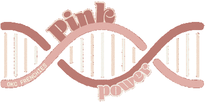 Dna Pink Power Sticker by OKC Frenchies