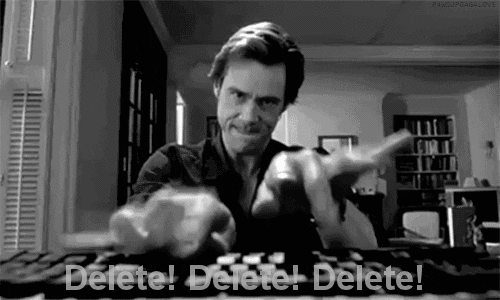 Delete Black And White GIF - Find & Share on GIPHY