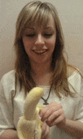 girl eating GIF