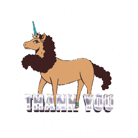 Horse Thank You GIF by Afro Unicorn