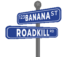 Banana Roadkill Sticker by Glennda Baker
