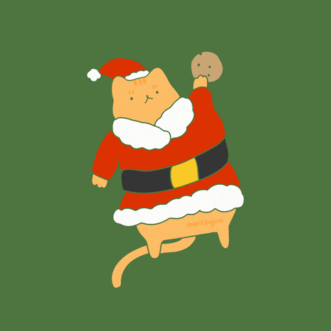 Santa Claus Orange Cat GIF