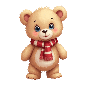 Teddy Bears Snowing Sticker