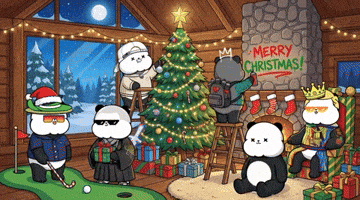 Merry Christmas GIF by Kanpai Pandas