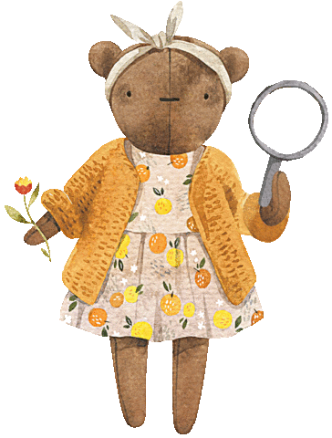 Flower Bear Sticker by cozymoss