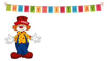 Happy Birthday Clown GIF by familotel
