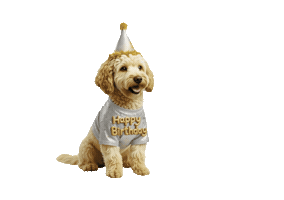 Happy Birthday Dog Sticker