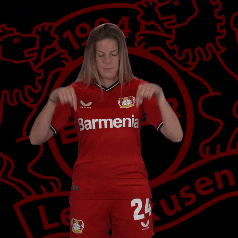 Pointing Click Here GIF by Bayer 04 Leverkusen