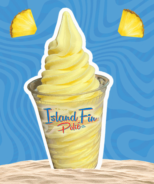 IslandFinPoke soft serve ice cream cup island fin poké co islandfinpokeco GIF