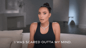 Scared Kim Kardashian GIF by HULU