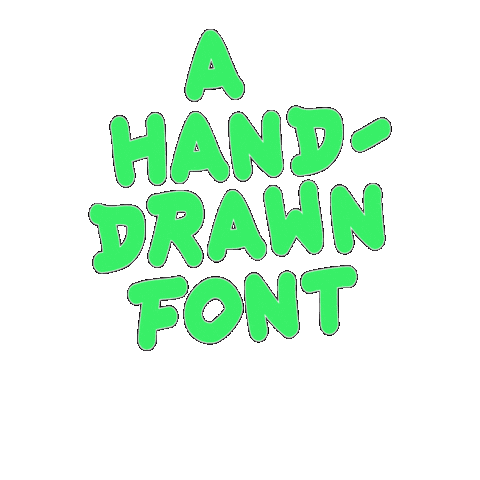 A Hand-Drawn Font Sticker by Mota Italic