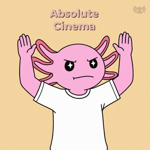 Cinema Axolotl GIF