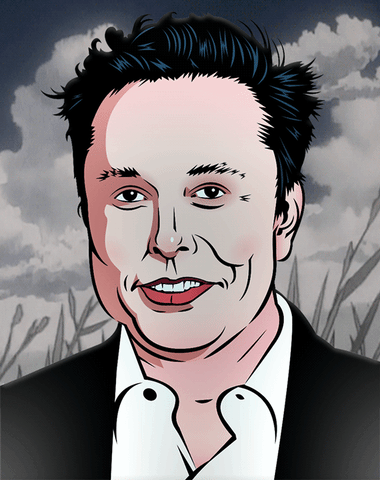 Elon Musk Portrait GIF by PEEKASSO - Find &amp; Share on GIPHY