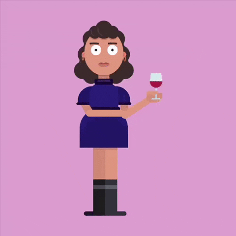 lamunino drink wine vino chica GIF