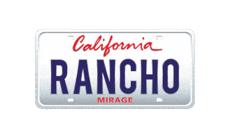 California License Plate Sticker by Visit Rancho Mirage