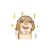 Excited Dog Sticker