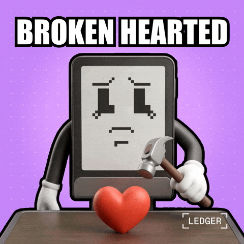 Sad Broken Heart GIF by Ledger