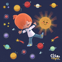 Space Sun GIF by Cleo y Cuquín