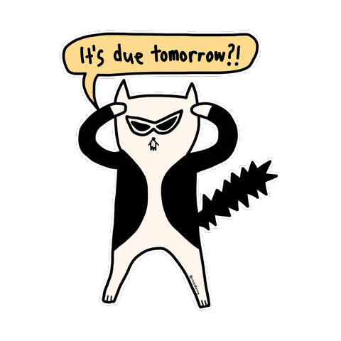 Stressed Tuxedo Cat Sticker by Rocketpong