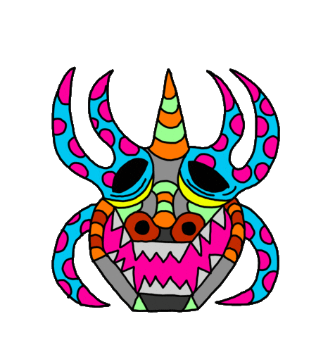 Puerto Rico Vejigante Sticker by MOYOGASH