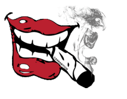Smoke Lips Sticker by Cannabition Cannabis Museum