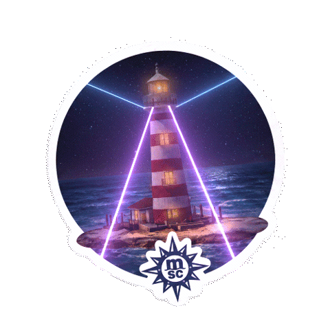 Cruise Lighthouse Sticker by MSC Cruises US