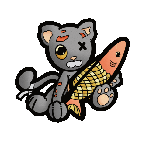 Cat Fish Sticker