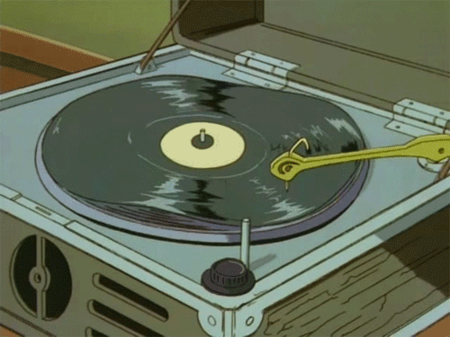 Image result for anime vinyl gif