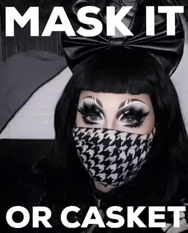 VenusEnvyDrag mask drag drag queen wear a mask GIF