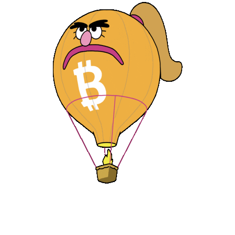 Hot Air Balloon Bitcoin Sticker by herecomesbitcoin