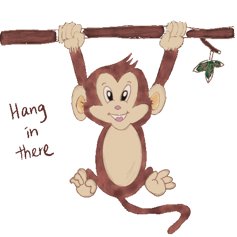Monkey Cute Animal Sticker by Jusjetta