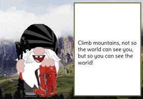 Gnome Mountaineering GIF